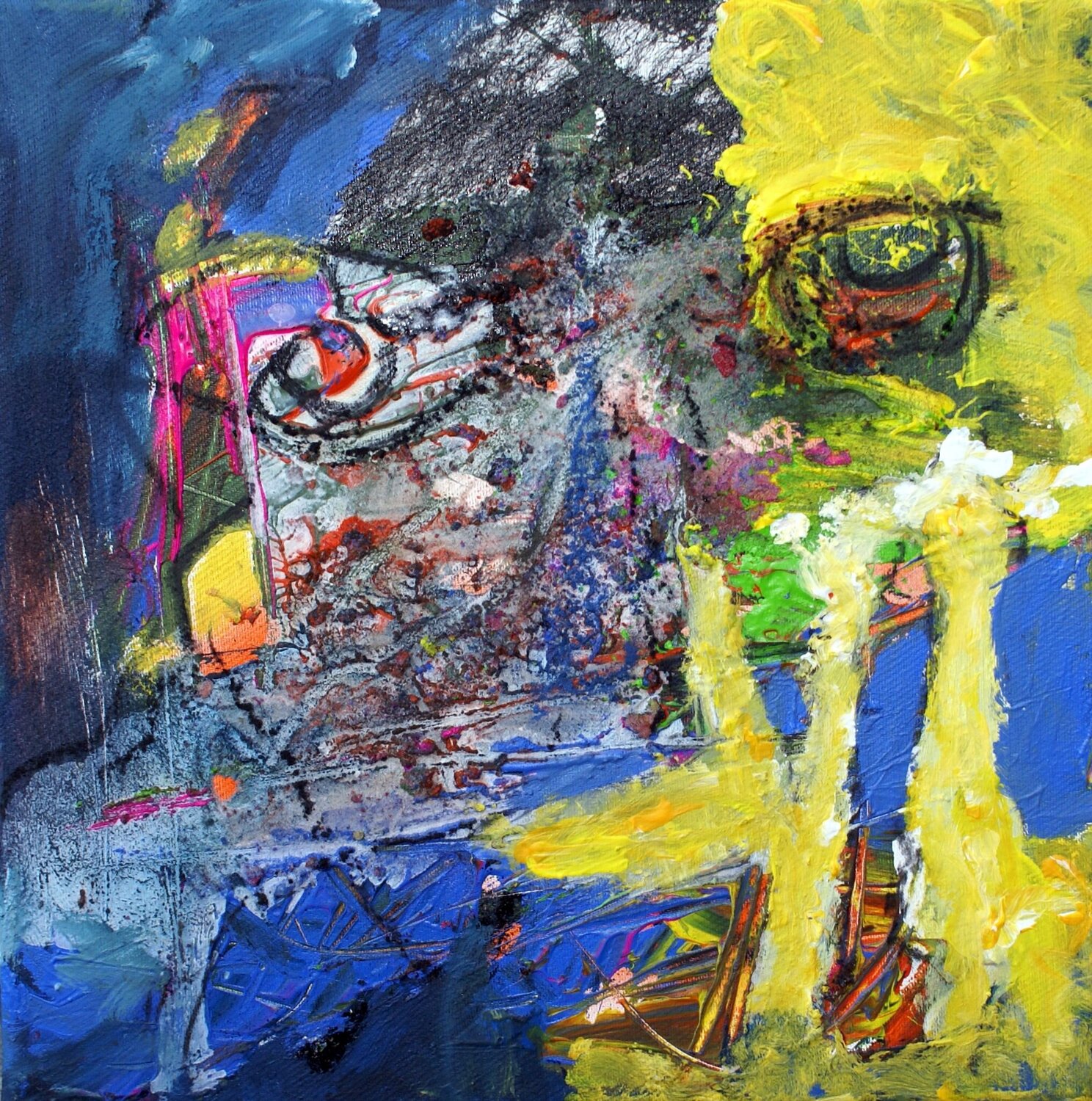 Face 1 Petra Kohns-Merges Original painting for sale