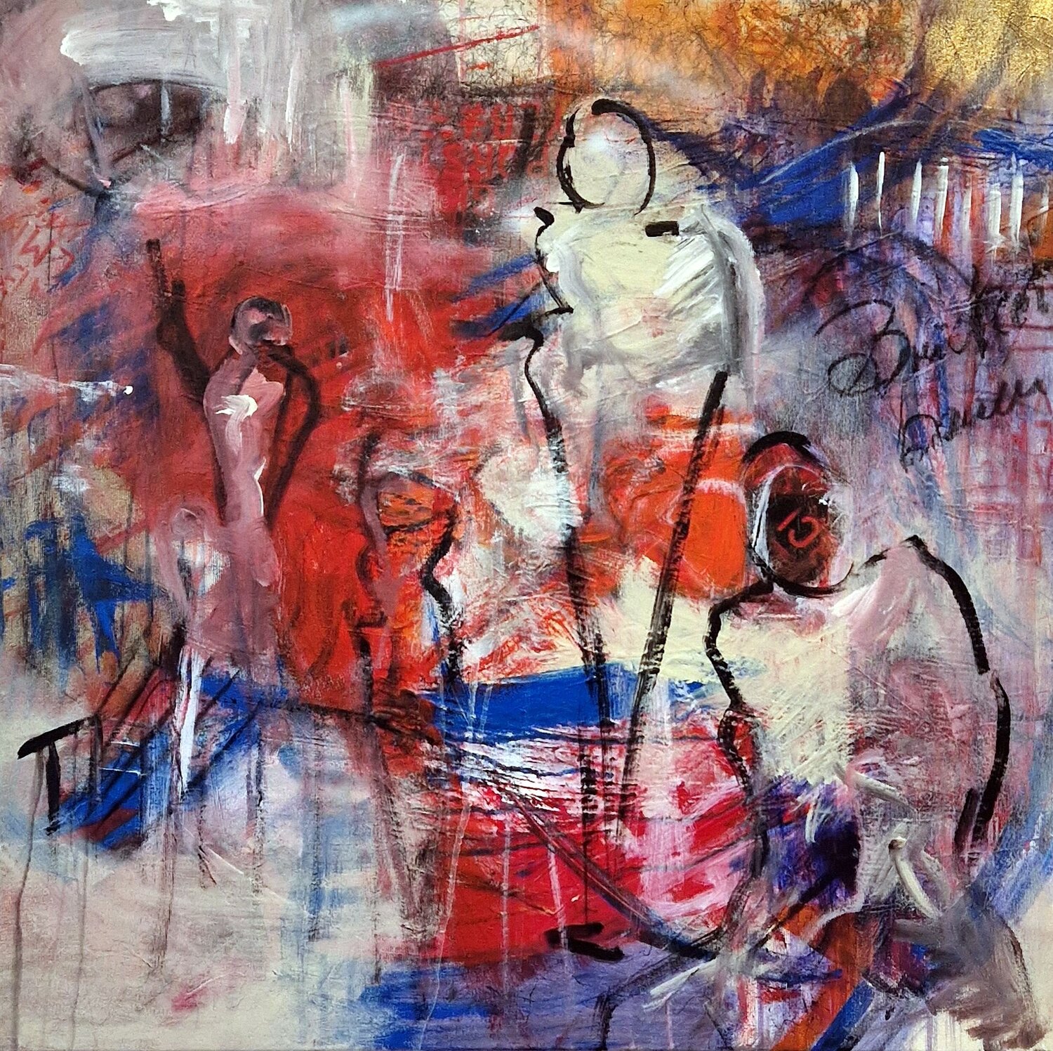 Brücken bauen Petra Kohns-Merges Original painting for sale