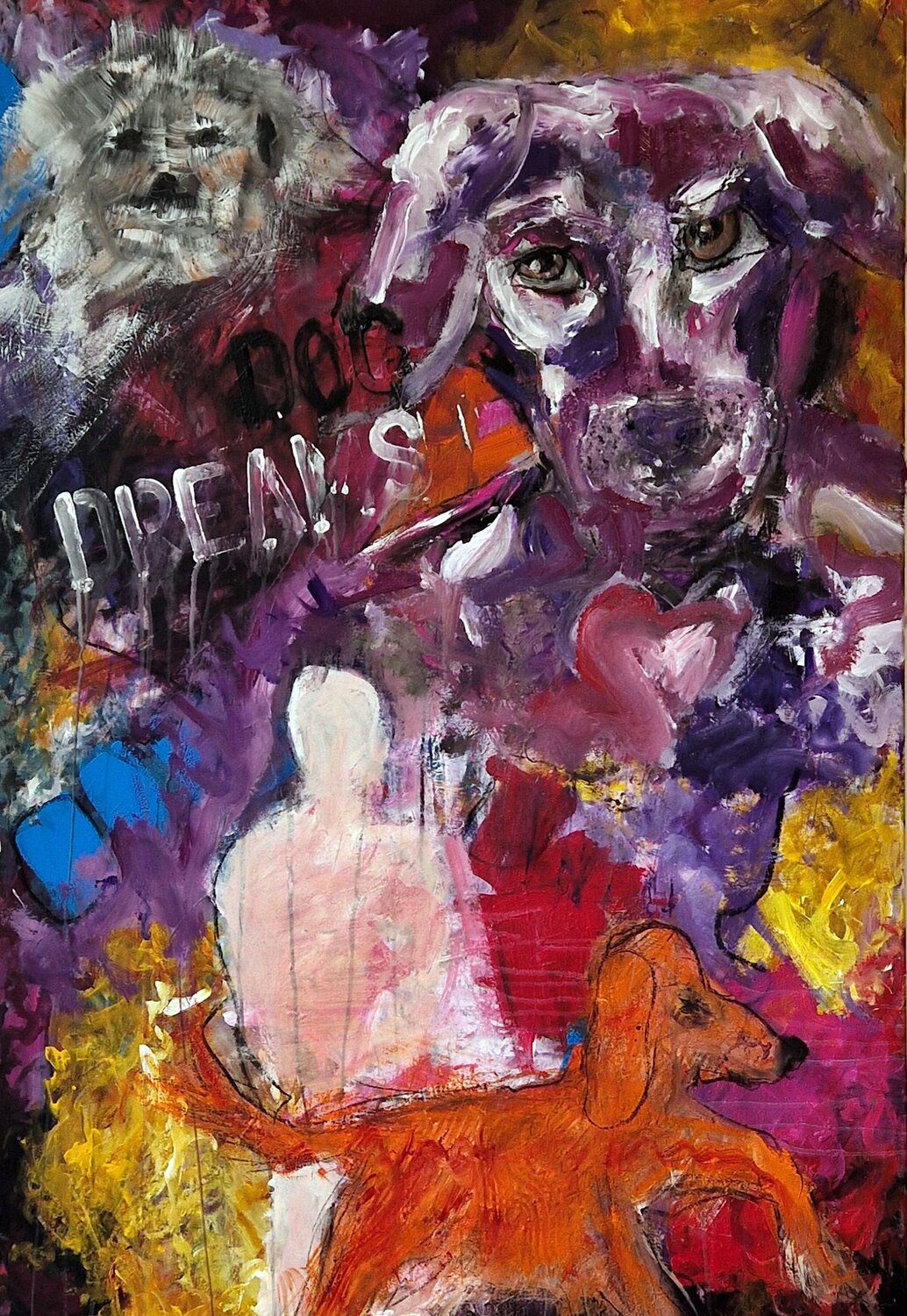 Dog Dreams Petra Kohns-Merges Original painting for sale