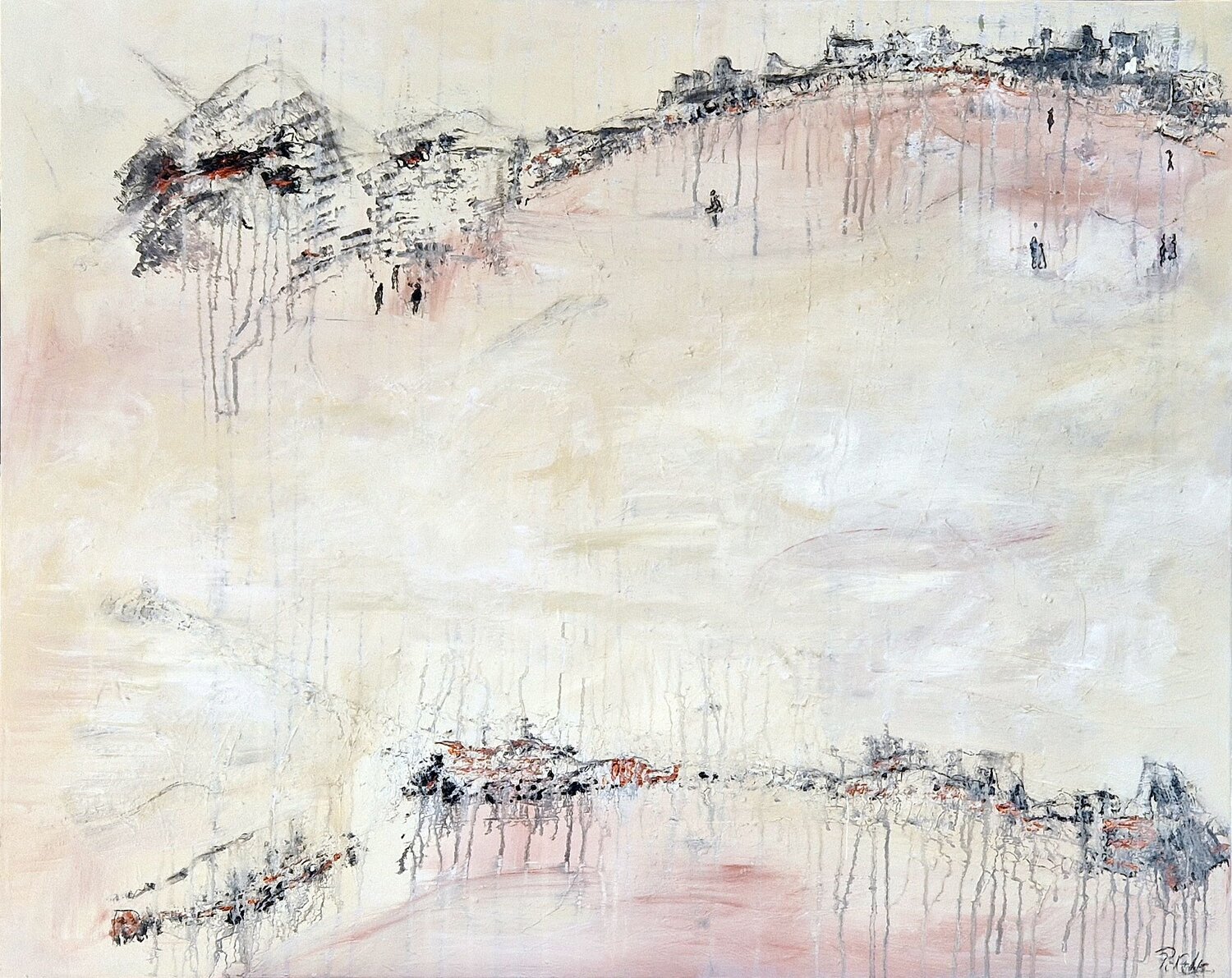 Stadt der Träume Petra Kohns-Merges Original painting for sale