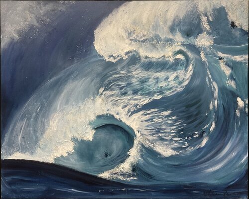 The Wave by Christa Nienhaus-Rekers, Painting for Sale on Select