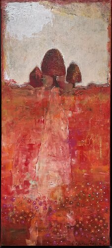 Lesender by Christa Nienhaus-Rekers, Painting for Sale on Select