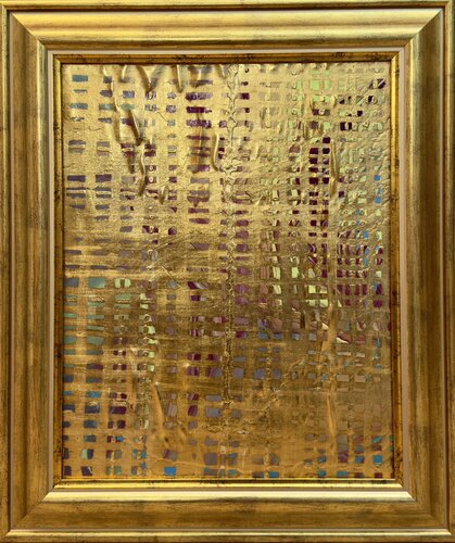 GOLDEN GRID by Maja Weller, Painting for Sale on Select