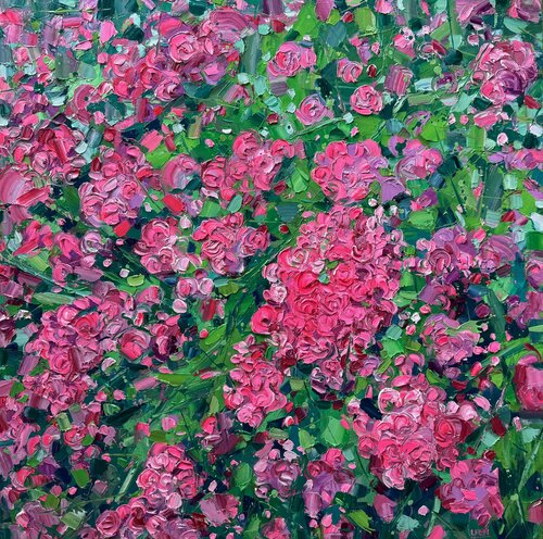 In The Garden of Pink by Iva Urban, Painting for Sale on Select