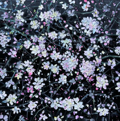 Midnight Blossom by Iva Urban, Painting for Sale on Select