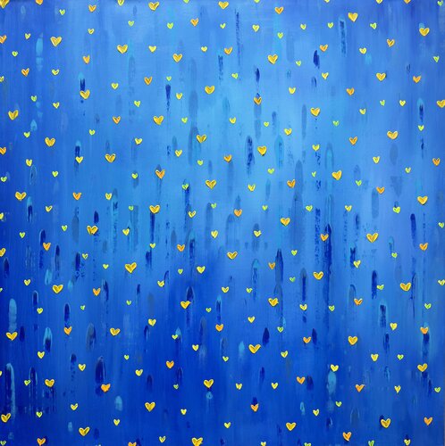 Heartfall : Blue by Iva Urban, Painting for Sale on Select