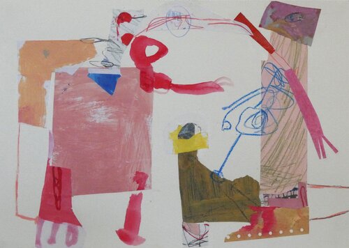 The Pink Dispute by Claudette Griffiths, Painting for Sale on Select