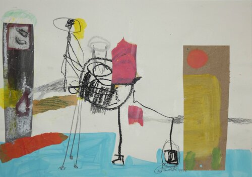 Pulling on Both Ends by Claudette Griffiths, Painting for Sale on Select