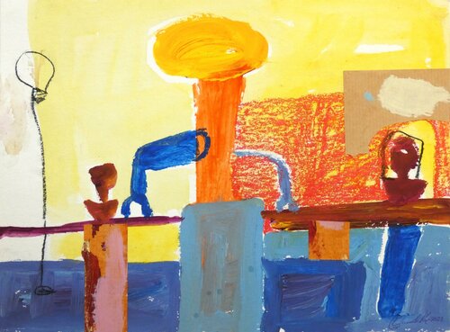 The Light Bulb to the Left by Claudette Griffiths, Painting for Sale on Select
