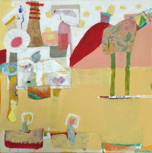 When the Early Parrot Sees the First Angel by Claudette Griffiths, Painting for Sale on Select