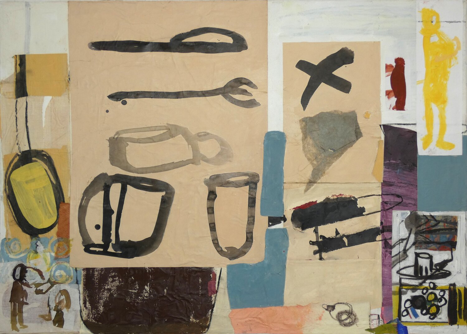 Visual Notes 7 and Eating Alone-With Silence Claudette Griffiths Original painting for sale
