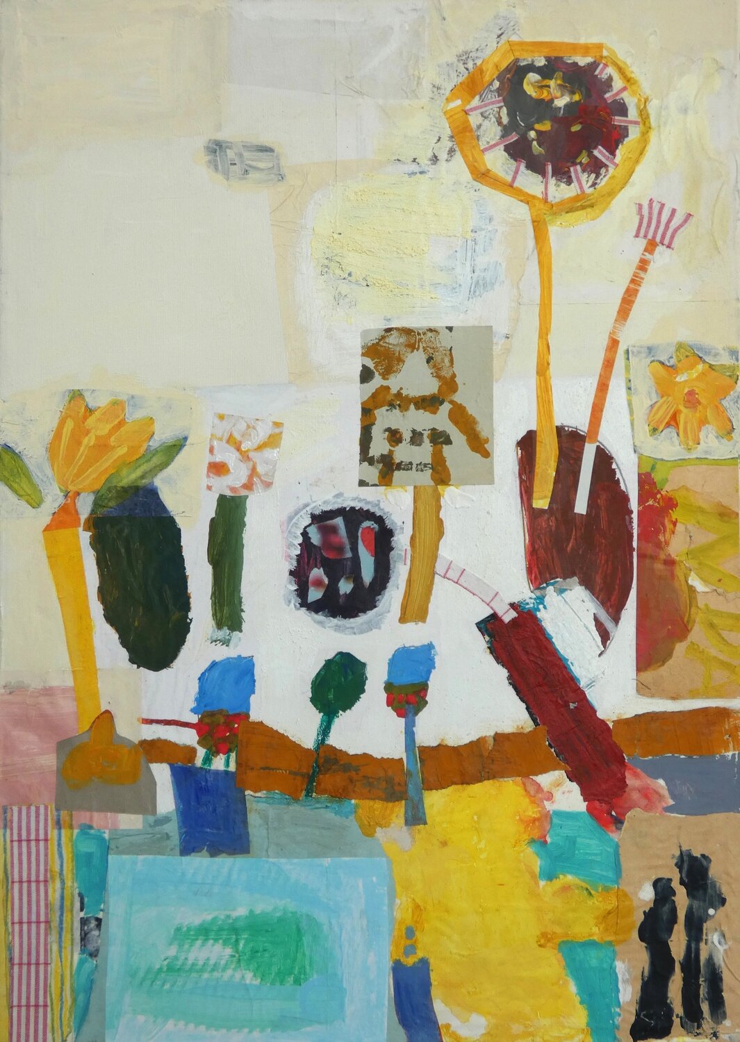 Blumen Beet Claudette Griffiths Original painting for sale