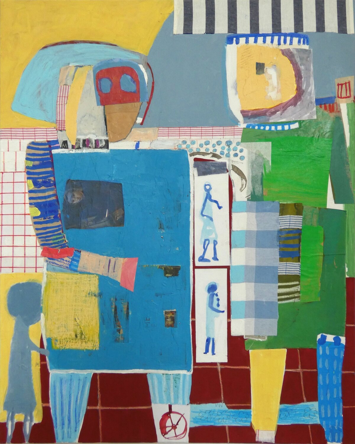 Pharao-Frauen und das kaputte Kinderwagenrad Claudette Griffiths Original painting for sale