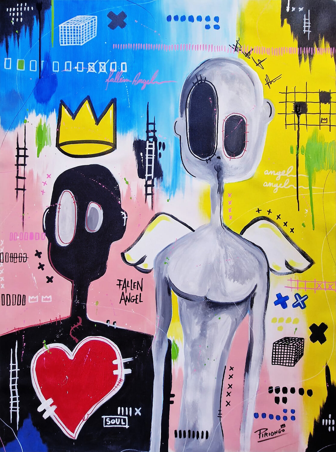 Fallen Angel 26 Piergiorgio Leonforte aka Piriongo Original painting for sale