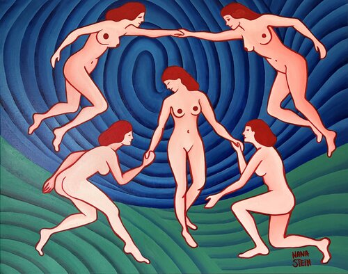 Die Tanzenden III by Nana Stein, Painting for Sale on Select