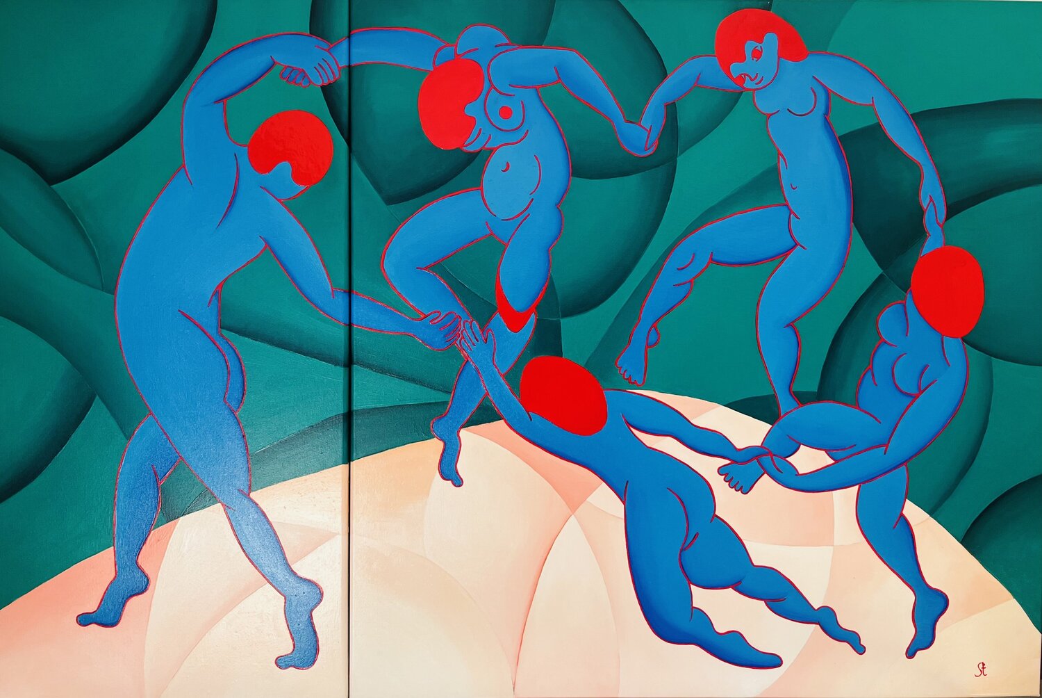 Tänzerinnen IV Nana Stein Original painting for sale
