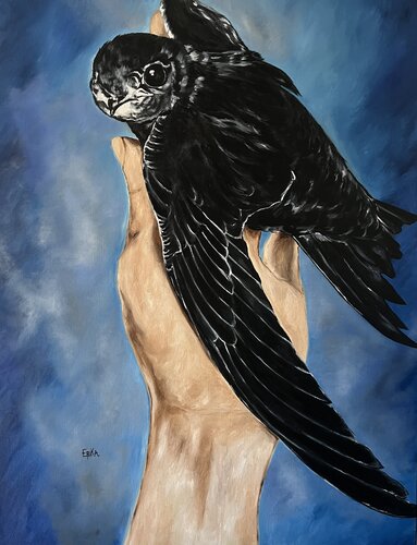 La mirada hacia la libertad. by Erika Escribano Martinez, Painting for Sale on Select
