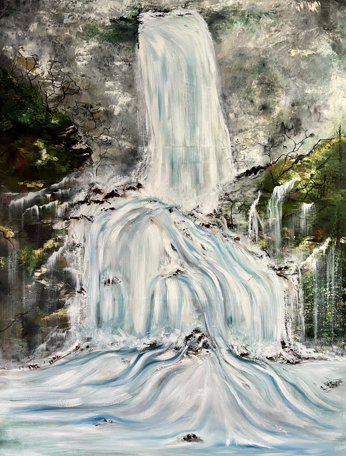 Los Chorros del Río Mundo Erika Escribano Martinez Original painting for sale