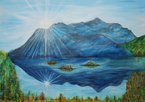 Eibsee by Helga Legath, Painting for Sale on Select