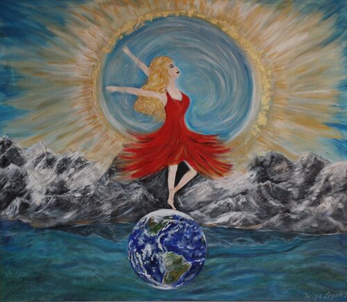 Tanz zwischen den Welten by Helga Legath, Painting for Sale on Select