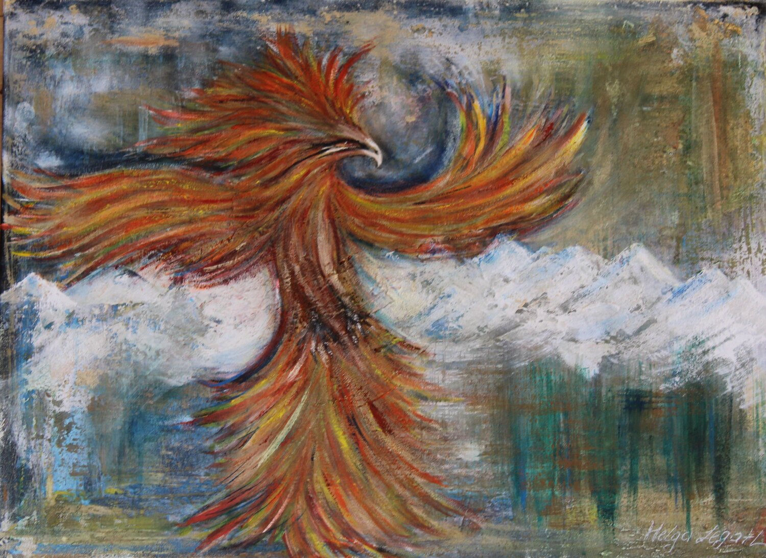 Phönix Helga Legath Original painting for sale