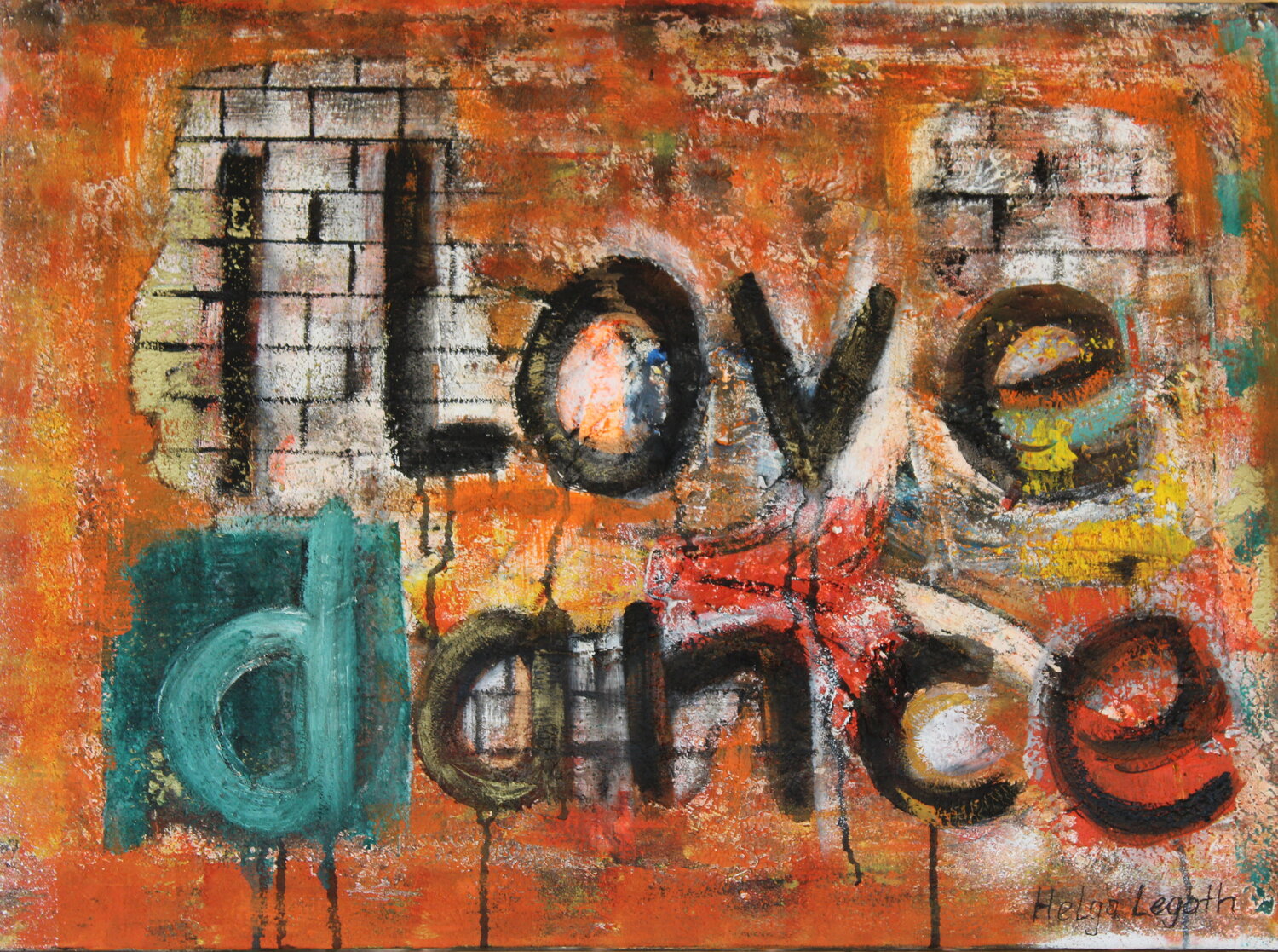 i love dance Helga Legath Original painting for sale