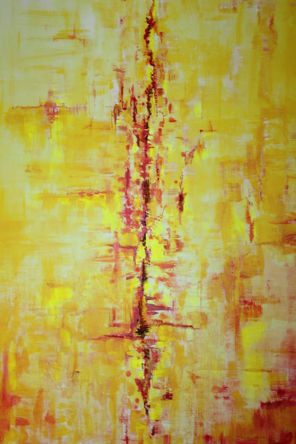 Yellow Helga Legath Original painting for sale