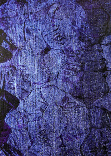 Honograph Tafelbild´ 5915/812/064/S; 25 x 18 x 0,8 cm, Schichtholzplatte, Pigmente, Acryl by Volker W. Hamann, Painting for Sale on Select