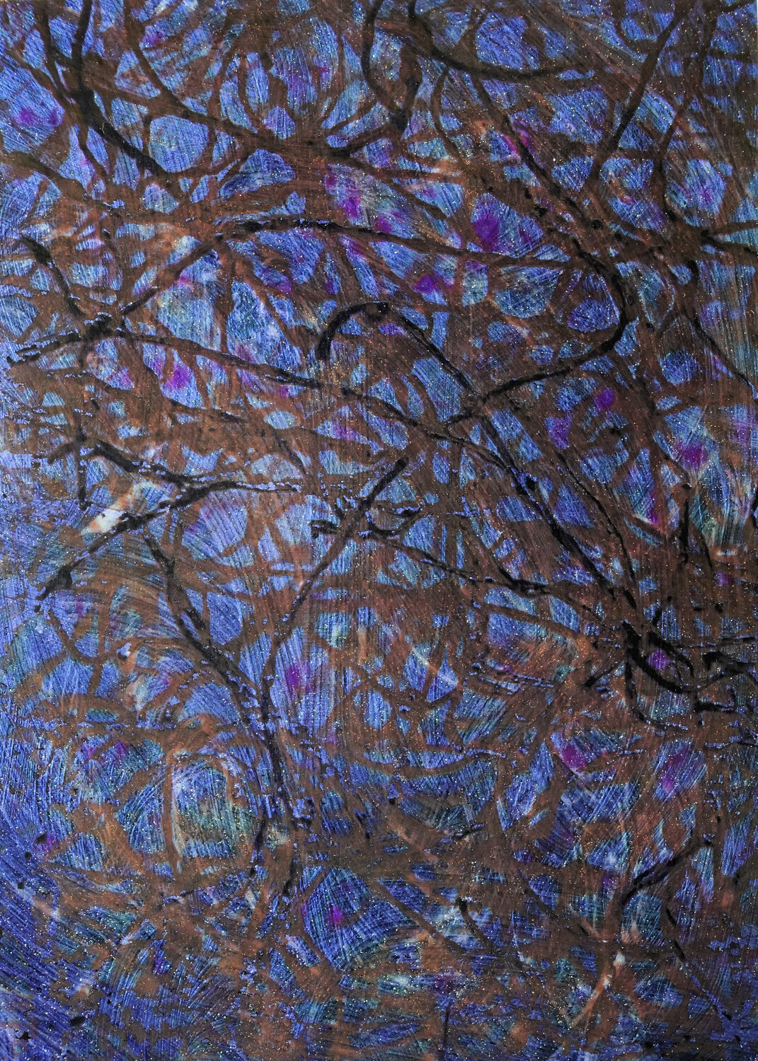 Honograph Tafelbild 6130/812/506/S; 25 x 18 x 0,8 cm, Schichtholzplatte, Pigmente, Acryl Volker W. Hamann Original painting for sale