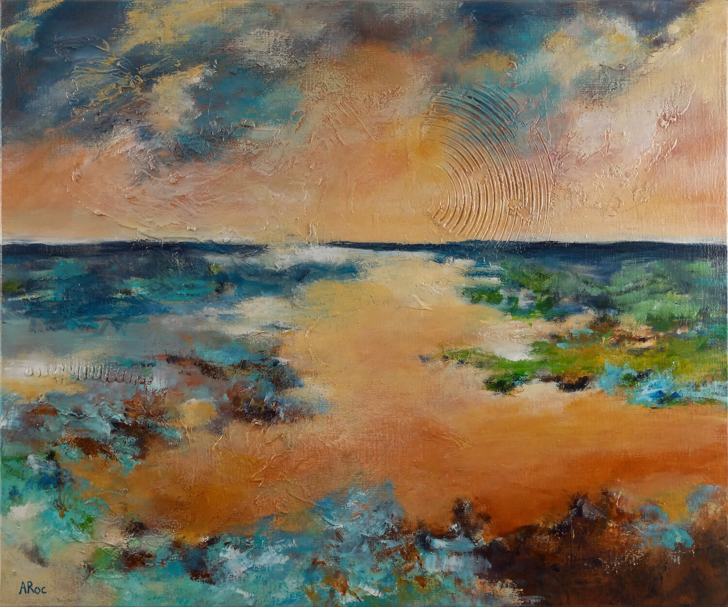 Terra incognita Aurélie ROCHETA Original painting for sale