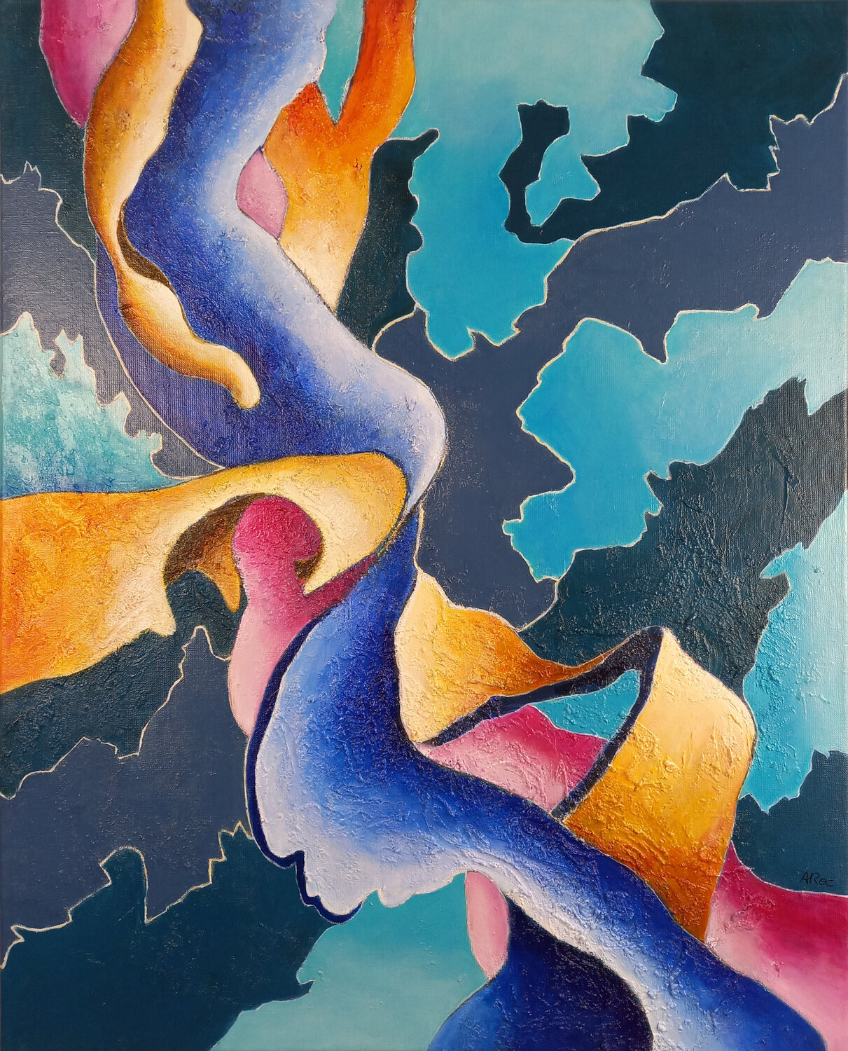 Tergiverser Aurélie ROCHETA Original painting for sale