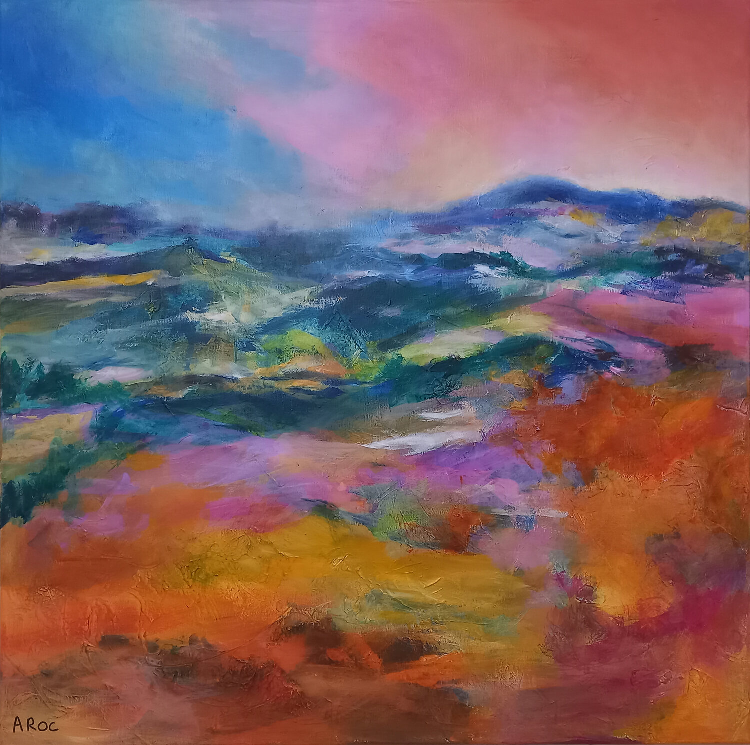 Entre Monts et Merveilles Aurélie ROCHETA Original painting for sale