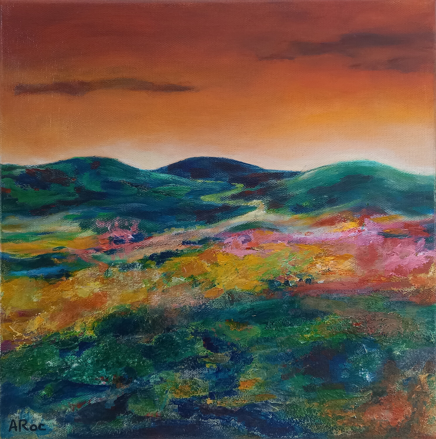 Collines Aurélie ROCHETA Original painting for sale