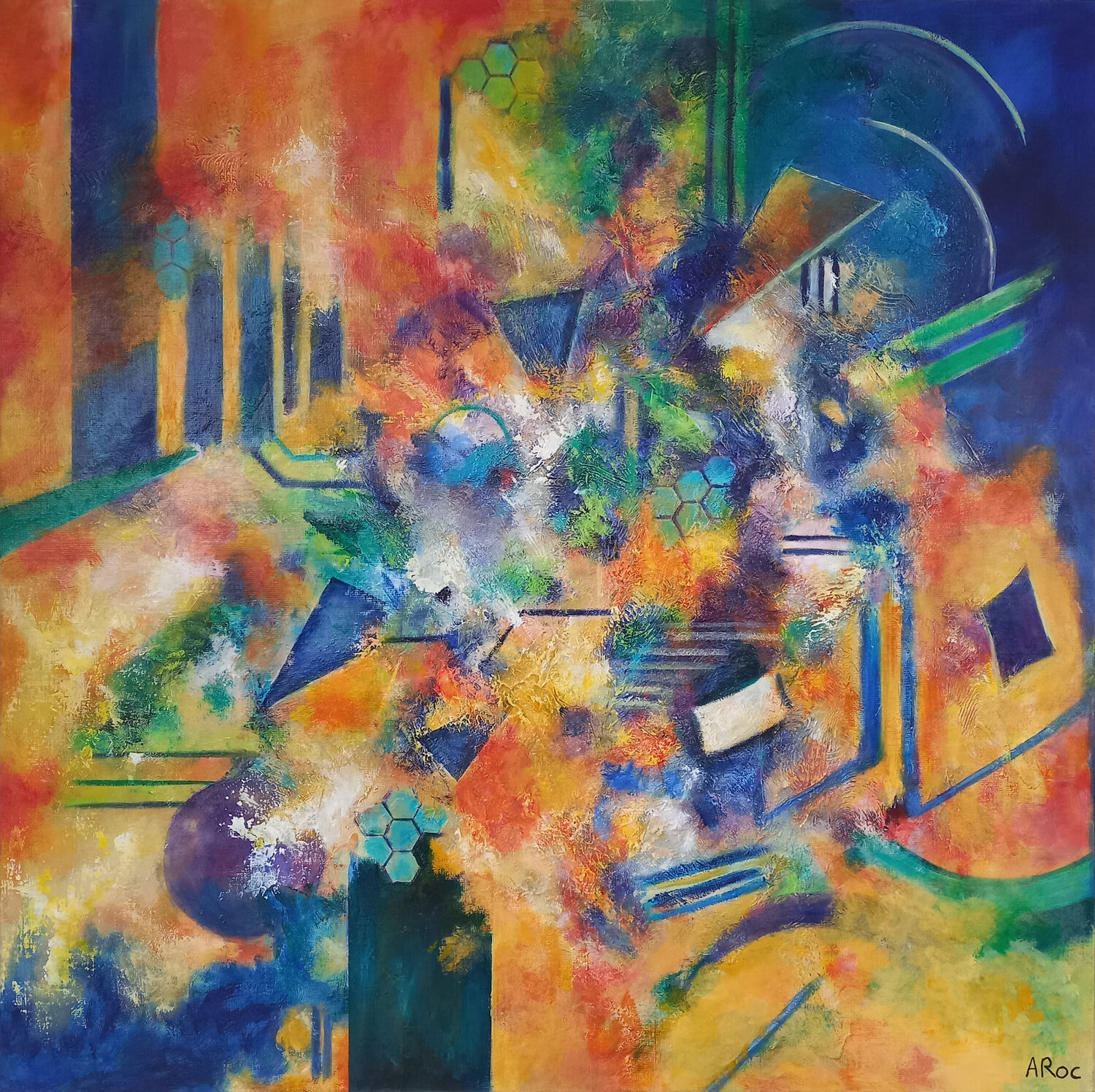 Data Vortex Aurélie ROCHETA Original painting for sale