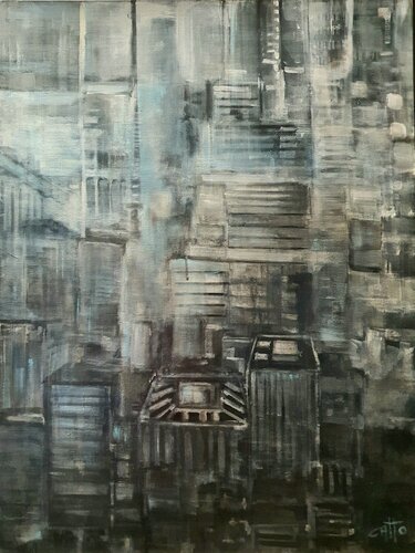 The fog in N.Y. by Monica Catto, Painting for Sale on Select