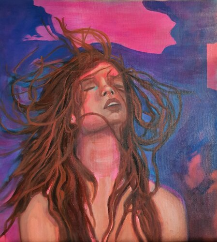 La fille du desire by Monica Catto, Painting for Sale on Select