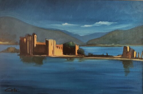I castelli di Cannero by Monica Catto, Painting for Sale on Select