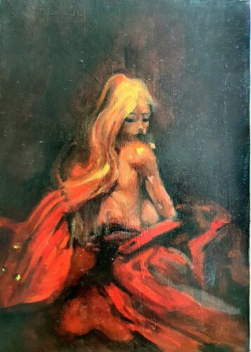 Incanto cremisi by Monica Catto, Painting for Sale on Select