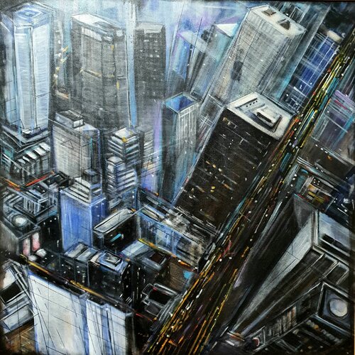 Cityscape by Monica Catto, Painting for Sale on Select