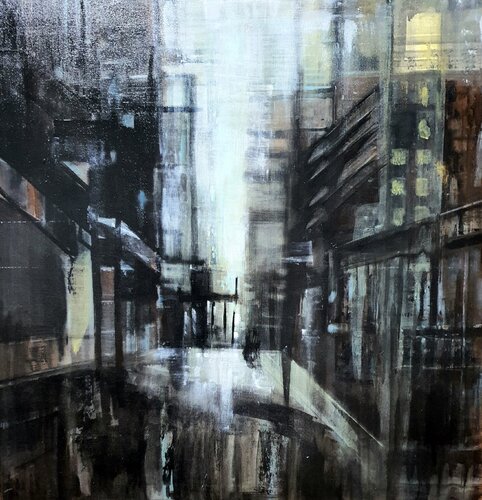 Cityscape by Monica Catto, Painting for Sale on Select