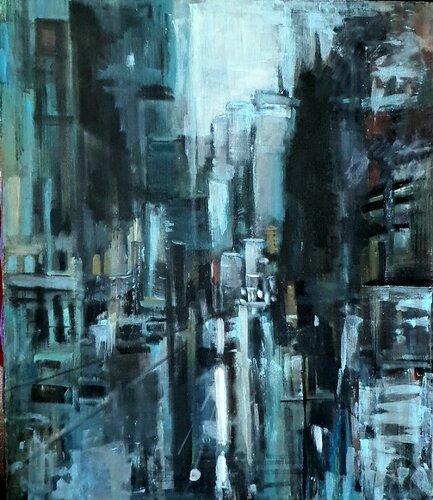 Cityscape by Monica Catto, Painting for Sale on Select