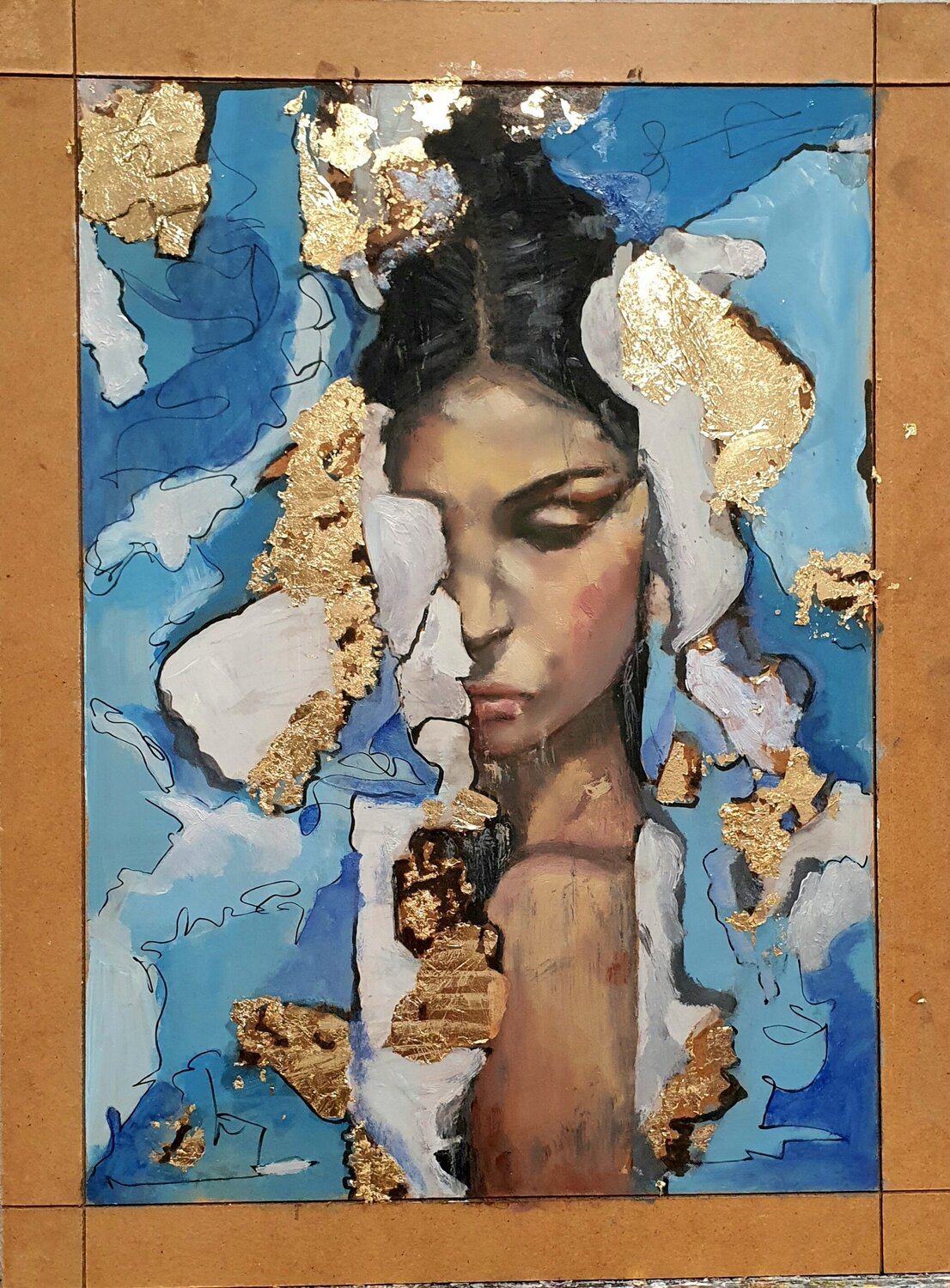 Alza il capo donna Monica Catto Original painting for sale