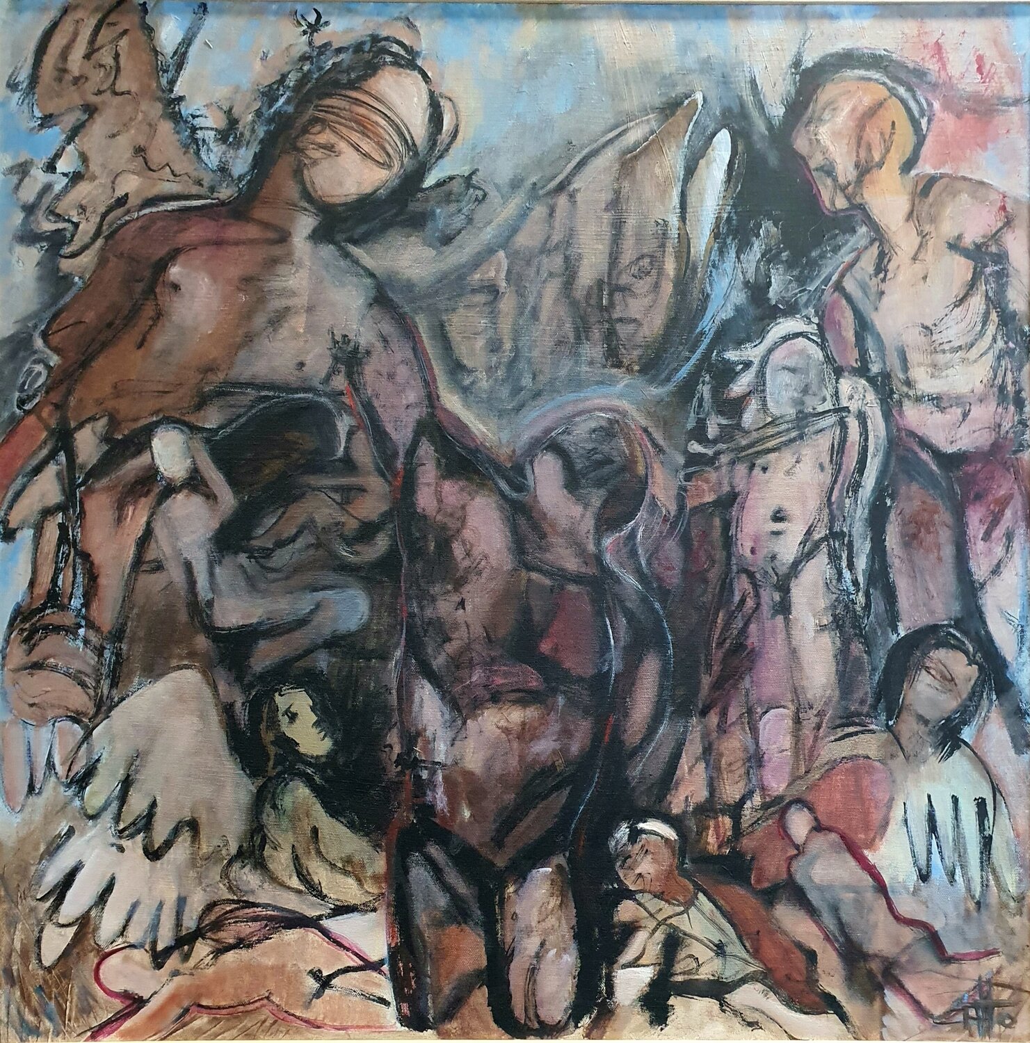 Angeli e demoni Monica Catto Original painting for sale