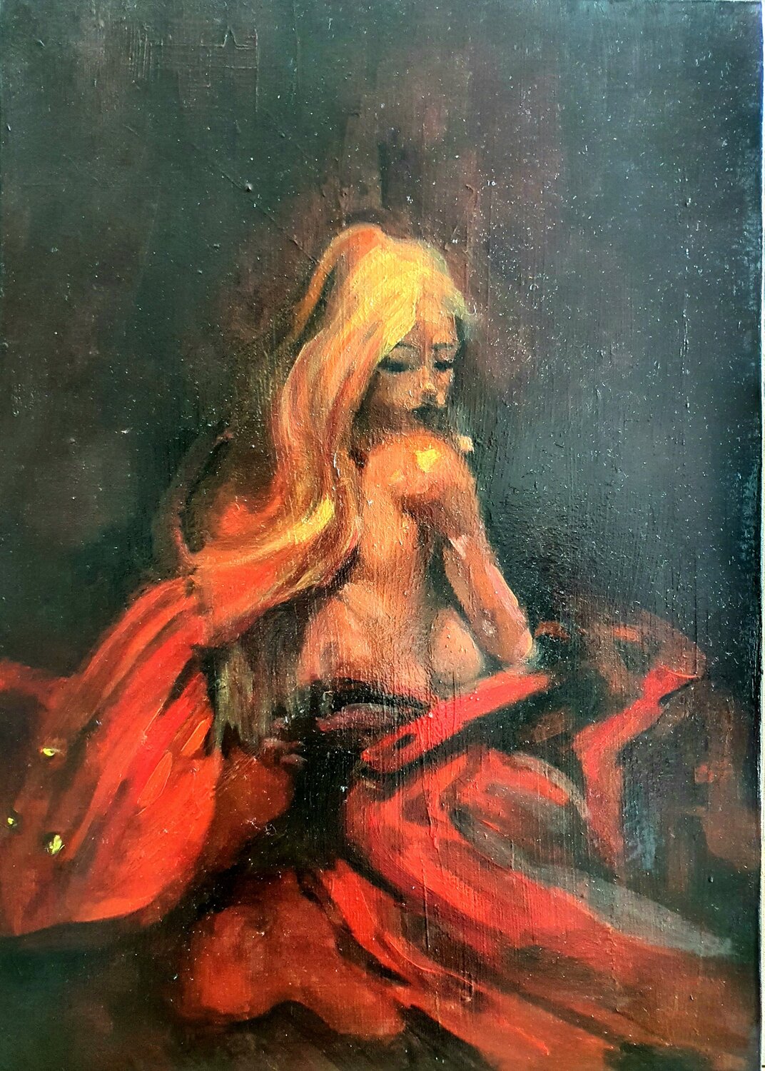 Incanto cremisi Monica Catto Original painting for sale