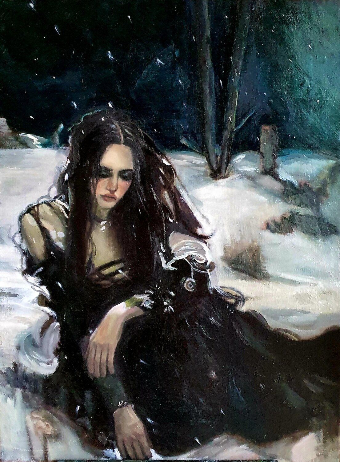 La stagione del silenzio Monica Catto Original painting for sale