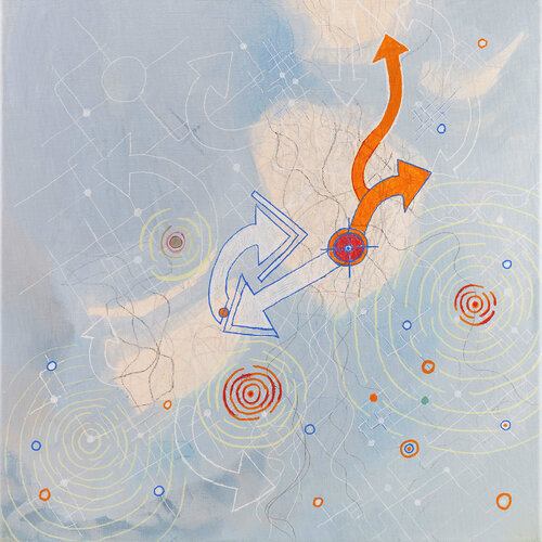 Zwischen Chaos und System by Christa Otte-Kreisel, Painting for Sale on Select