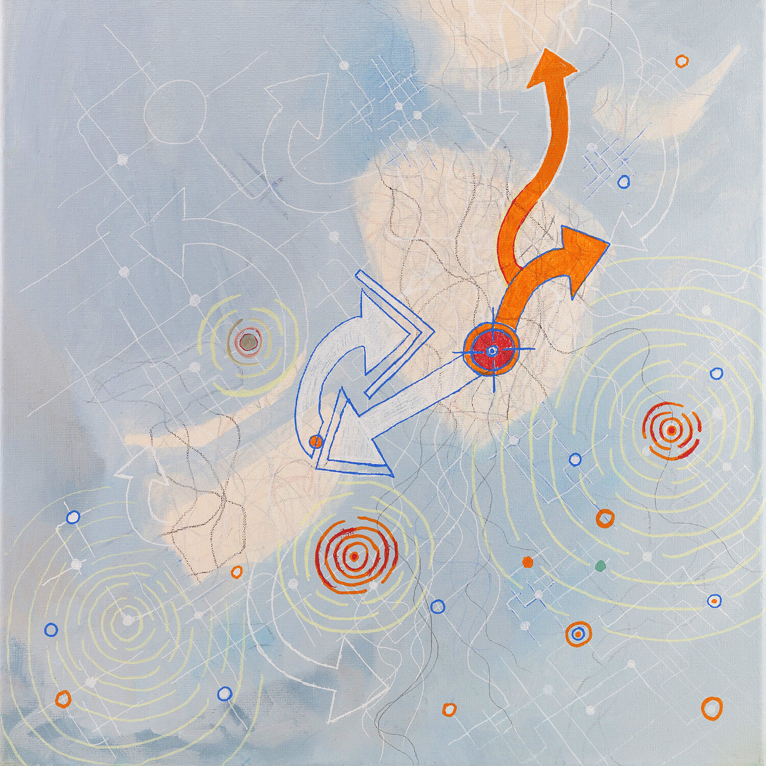 Zwischen Chaos und System Christa Otte-Kreisel Original painting for sale