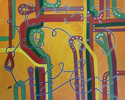 Rope by Olga 'ROArtUS' Rokhmanyuk, Painting for Sale on Select