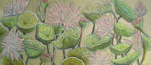 Lilies are dreamers by Olga 'ROArtUS' Rokhmanyuk, Painting for Sale on Select