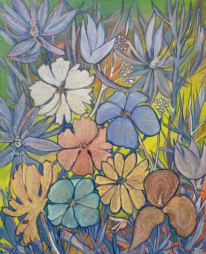 Garden Elves by Olga 'ROArtUS' Rokhmanyuk, Painting for Sale on Select